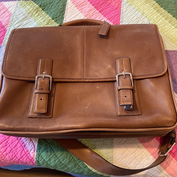 Leather Coach Briefcase - Picture 1 of 5